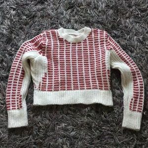 Cropped crochet sweater